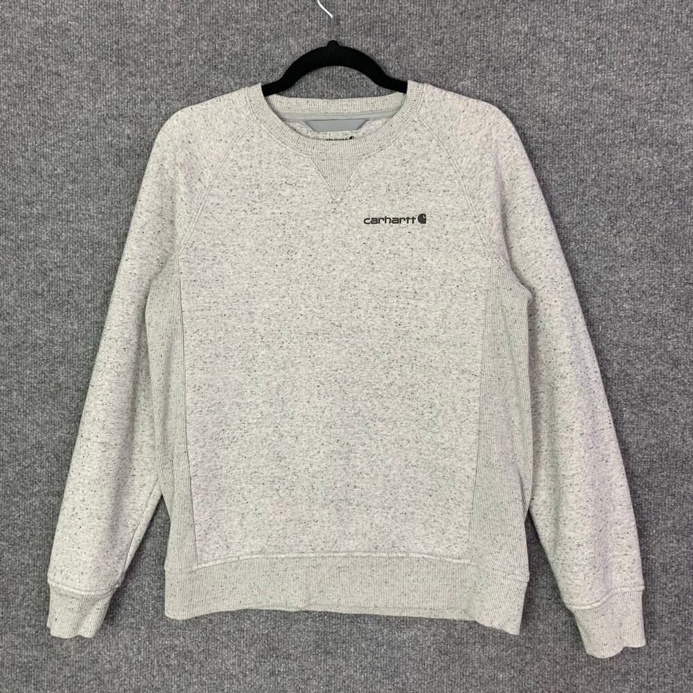 Carhartt Gray Sweatshirt Spellout Relaxed Fit Size Women's Small